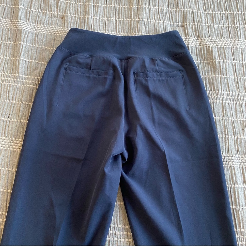 Athleta Navy Endless Pants Sz 0 Work Travel Athleisure Straight Leg High Rise - Picture 7 of 16